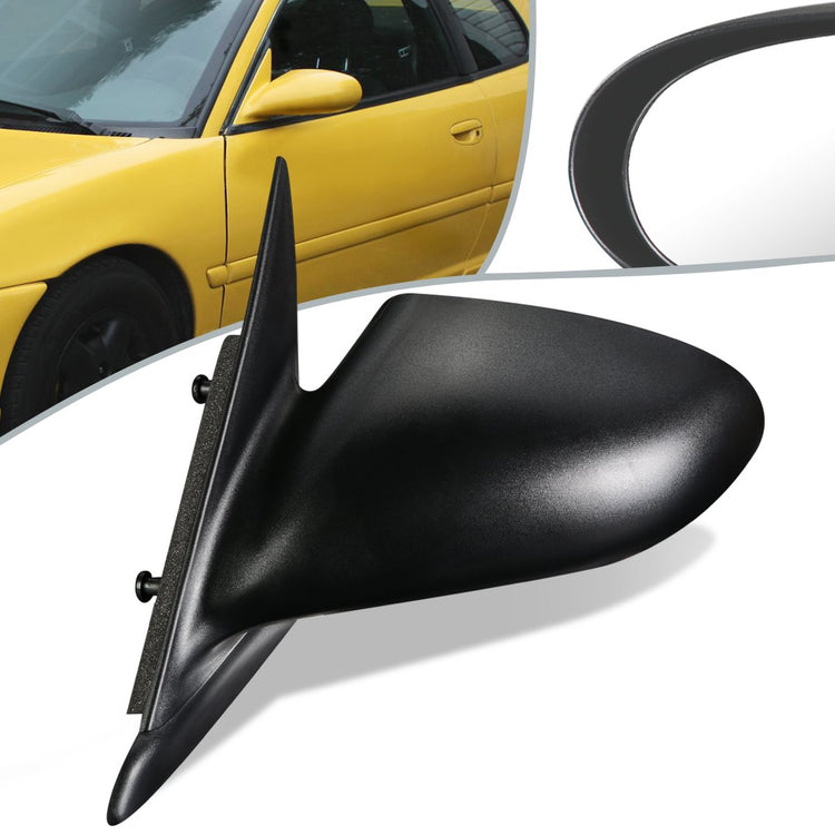 RETROVISOR MIRROR - 95-99 DODGE NEON, PLYMOUTH NEON - POWER - OEM - LEFT - TEXTURED/BLACK