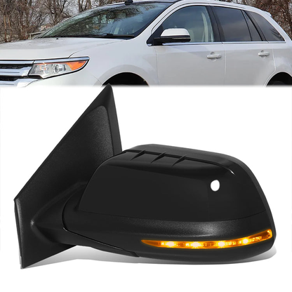 RETROVISOR MIRROR - OE STYLE - FORD EDGE 12-14 - WITH POWER WITH HEATED WITH BLIND SPOT WITH TURN SIGNAL - DRIVER SIDE - PAINT TO MATCH - BLACK
