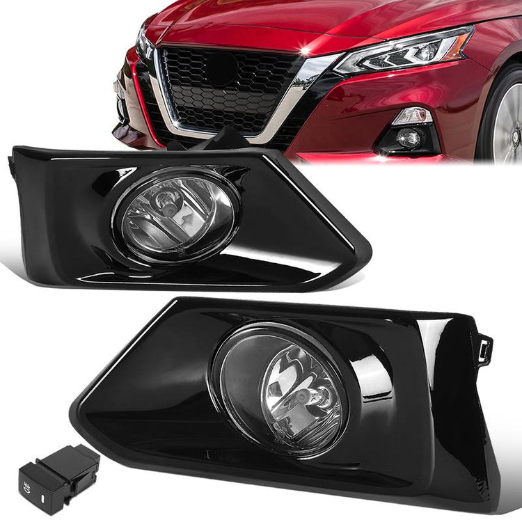 FAROS DE NIEBLA 19-22 NISSAN ALTIMA - H11 BULB - WITH SWTICH, WIRING - CHROME / CLEAR