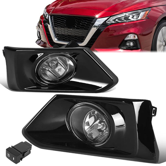 FAROS DE NIEBLA 19-22 NISSAN ALTIMA - H11 BULB - WITH SWTICH, WIRING - CHROME / CLEAR