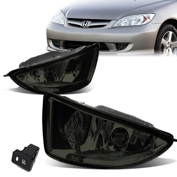 FAROS DE NIEBLA 04-05 HONDA CIVIC DX SEDAN, HX COUPE - WITH SWITCH - H11 BULB - SMOKE