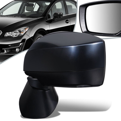 RETROVISOR MIRROR - OEM - 15-16 SUBARU IMPREZA - POWERED - HEATED - FOLDING - BLACK MATERIAL - LEFT