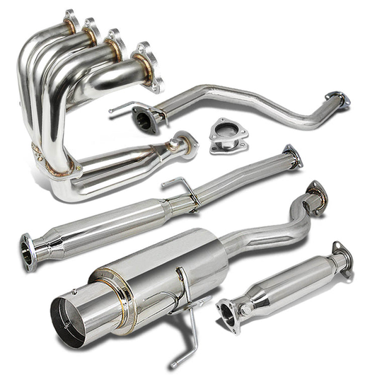 TUBERIA CATBACK CATBACK - 92-00 HONDA CIVIC 2DR - COMBO - SINGLE TIP - STAINLESS STEEL