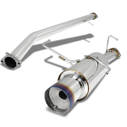 TUBERIA CATBACK CATBACK - 95-98 NISSAN 240SX S15 - SINGLE BURNT TIP - STAINLESS STEEL