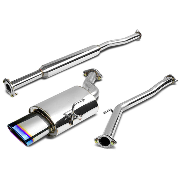 TUBERIA CATBACK CATBACK - 02-06 NISSAN ALTIMA 2.5L 4CYL - SINGLE OVAL BURNT TIP - STAINLESS STEEL
