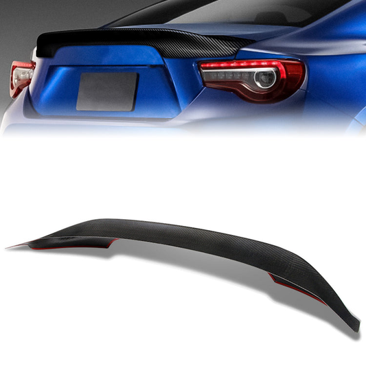 SPOILER CAR TRUNK SPOILER - 13-20 SUBARU BRZ / 13-16 SCION FR-S / 17-20 TOYOTA 86 - CARBON FIBER BLACK