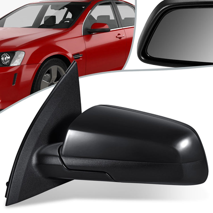 RETROVISOR MIRROR - OEM - 08-09 PONTIAC G8 - POWERED - FOLDING - BLACK MATERIAL - LEFT