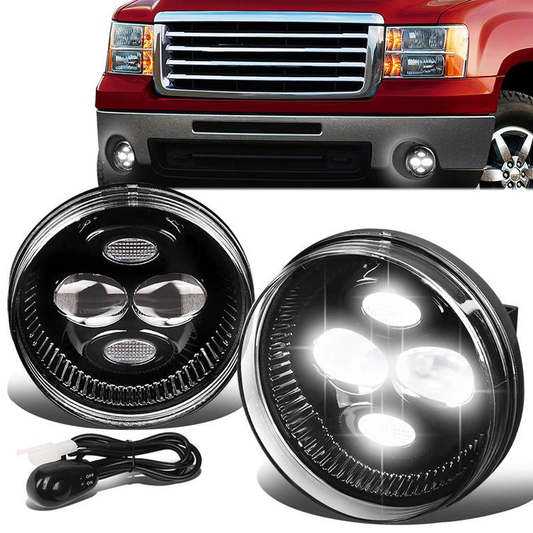 FAROS DE NIEBLA 07-14 GMC SIERRA 2500HD 3500HD / 07-13 GMC SIERRA 1500 - LED - CLEAR