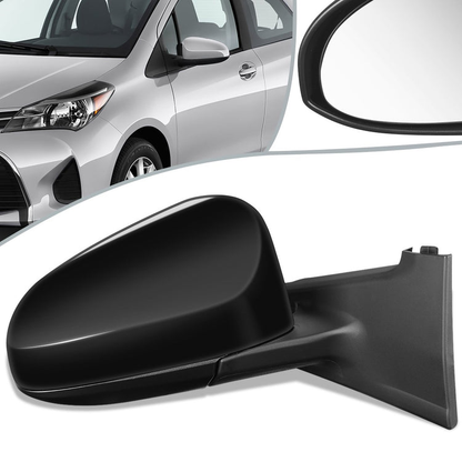 RETROVISOR MIRROR - OEM - 15-18 TOYOTA YARIS HATCHBACK - MANUAL - PAINTABLE - RIGHT - BLACK
