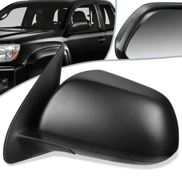 RETROVISOR MIRROR - OEM - 12-15 TOYOTA TACOMA - MANUAL - TEXTURED - BLACK - LEFT