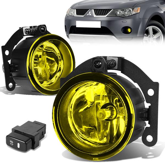 FAROS DE NIEBLA 10-15 MITSUBISHI OUTLANDER / 11-15 OUTLANDER SPORT , RVR - WITH SWITCH - H11 BULB - AMBER
