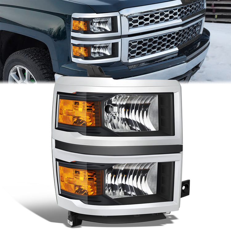 FAROS OE STYLE - 14-15 CHEVROLET SILVERADO 1500 - FITS MODELS WITH HALOGEN HEADLIGHTS ONLY - H11 LOW BEAM / 9005 HIGH BEAM - RIGHT