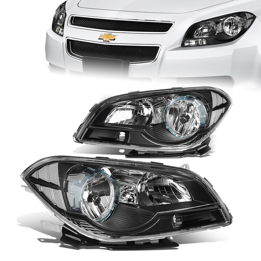 FAROS 08-12 CHEVROLET MALIBU - BLACK HOUSING / CLEAR CORNER - H11 LOW BEAM / H9 HIGH BEAM