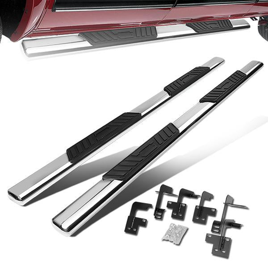 ESTRIBOS 5" - OVAL - STRAIGHT - 19-20 DODGE RAM 1500 - QUAD CAB - SILVER