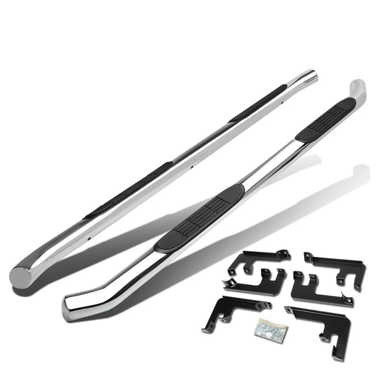 ESTRIBOS 3" - ROUND - STRAIGHT - 16-18 HONDA PILOT - SILVER