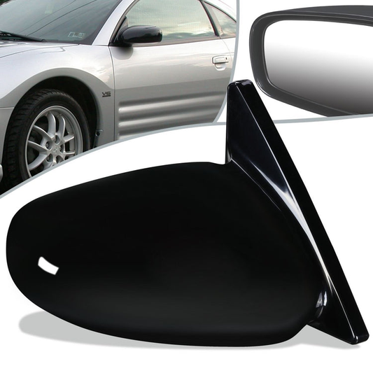 RETROVISOR MIRROR - OEM - 00-05 MITSUBISHI ECLIPSE - POWERED - HEATED - PAINTABLE - BLACK - RIGHT