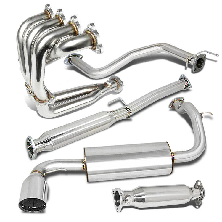 TUBERIA CATBACK CATBACK - 88-91 HONDA CIVIC 3DR - SINGLE TIP - COMBO - STAINLESS STEEL