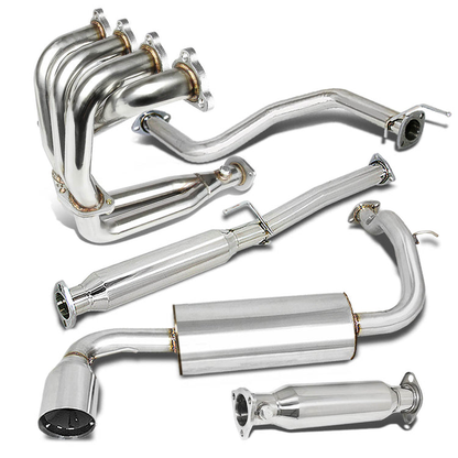 TUBERIA CATBACK CATBACK - 88-91 HONDA CIVIC 3DR - SINGLE TIP - COMBO - STAINLESS STEEL