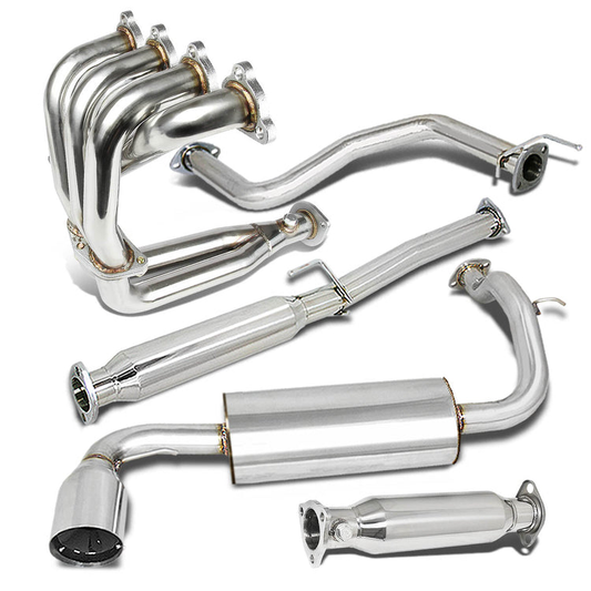 TUBERIA CATBACK CATBACK - 88-91 HONDA CIVIC 3DR - SINGLE TIP - COMBO - STAINLESS STEEL