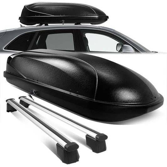 PORTAEQUIPAJE ROOF RACK CROSS BARS + CARGO ROOF BOX - 09-16 AUDI Q5 - BLACK