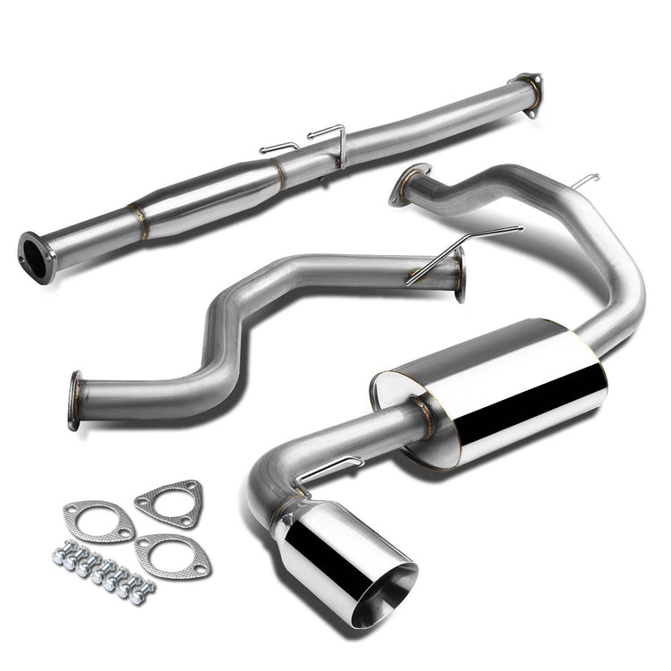 TUBERIA CATBACK CATBACK - 88-91 HONDA CIVIC - SINGLE ROLLED TIP - STAINLESS STEEL