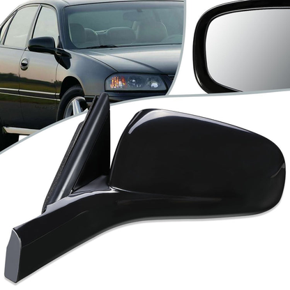 RETROVISOR MIRROR - OEM - 00-05 CHEVY IMPALA - POWERED - PAINTABLE - BLACK - LEFT