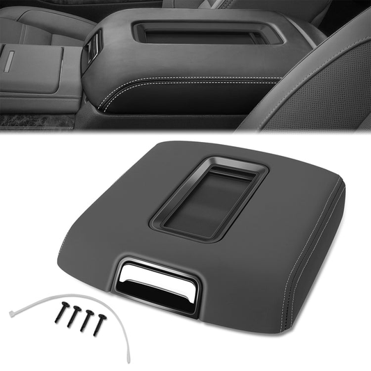 TAPA DE CONSOLA CENTER CONSOLE COVER - 15-19 CHEVROLET TAHOE / 15-19 GMC YUKON - BLACK DUNE LEATHER