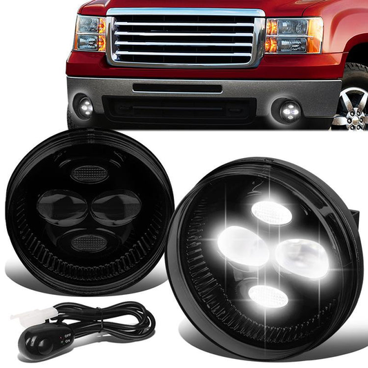 FAROS DE NIEBLA 07-14 GMC SIERRA 2500HD 3500HD / 07-13 GMC SIERRA 1500 - LED - SMOKED