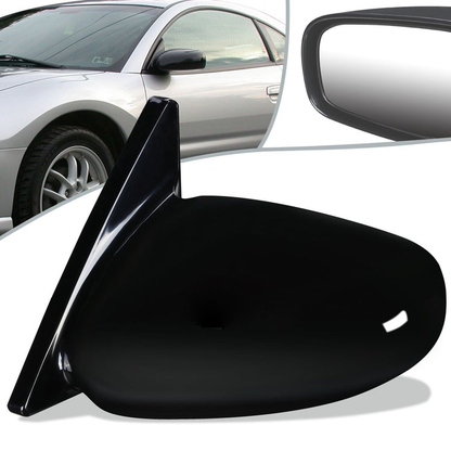 RETROVISOR MIRROR - OEM - 00-05 MITSUBISHI ECLIPSE - POWERED - HEATED - PAINTABLE - BLACK - LEFT