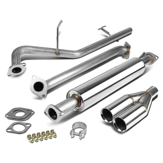 TUBERIA CATBACK CATBACK - 06-11 KIA RIO - DUAL ROLLED TIP - STAINLESS STEEL