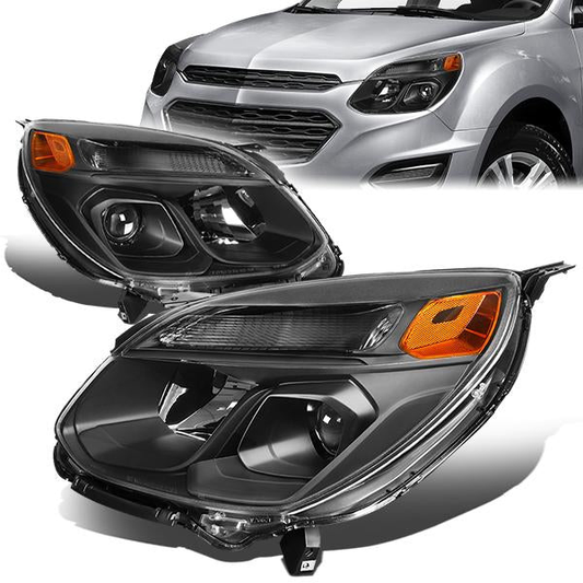 FAROS 16-17 CHEVROLET EQUINOX - PROJECTOR - BLACK HOUSING / AMBER CORNER - H11 LOW BEAM / 9005 HIGH BEAM