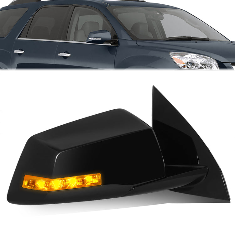 RETROVISOR MIRROR - OE STYLE - SATURN OUTLOOK 07-08 - WITH POWER WITH HEATED GLASS WITH SIGNAL - 1ST DESIGN - PASSENGER SIDE - PAINT TO MATCH - BLACK