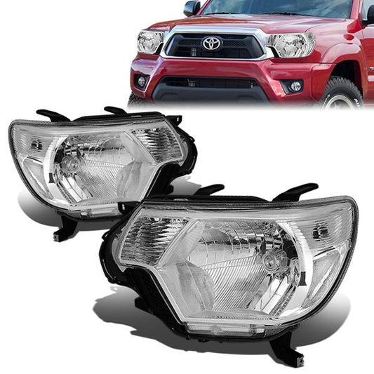 FAROS 12-15 TOYOTA TACOMA - H4 LOW BEAM / HIGH BEAM / 4157NA TURN SIGNAL - CHROME HOUSING / CLEAR CORNER
