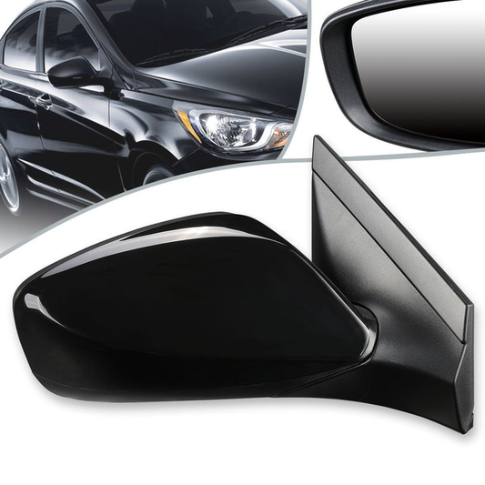 RETROVISOR MIRROR - OEM - 12-17 HYUNDAI ACCENT - MANUAL - BLACK - RIGHT