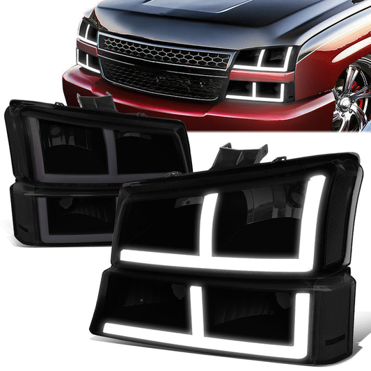FAROS 03-06 CHEVROLET AVALANCHE 1500 2500 / 03-06 CHEVROLET SILVERADO 1500 2500 3500 / 03-06 CHEVROLET SILVERADO 1500 HD 2500 HD / 2007 CHEVROLET SILVERADO 1500 1500 HD 2500 HD 3500 CLASSIC - FIT MODELS WITHOUT FACTORY CLADDING ONLY - OE STYLE - LED -