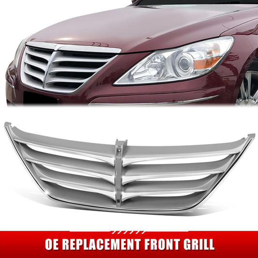 PARRILLA GRILLE - HY GESIS(4D)'09-'14/(2D)10-12/ GRILLE ASS'Y 09-10/ CHROME/PAINTED SILVER/ (4D)//PARTS.NO,HY1200167//OEM NO,863513M110