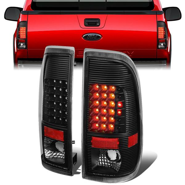 FAROS TRASEROS 08-16 FORD F-250, F-350, F-450, F-550 - SUPER DUTY / 09-16 FORD F-350, F-450 / 15-16 FORD F-550 - LED - BLACK / CLEAR
