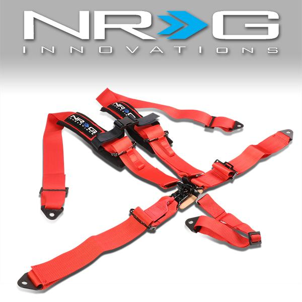 CINTURON RACING 5 POINT - LATCH LINK - RED