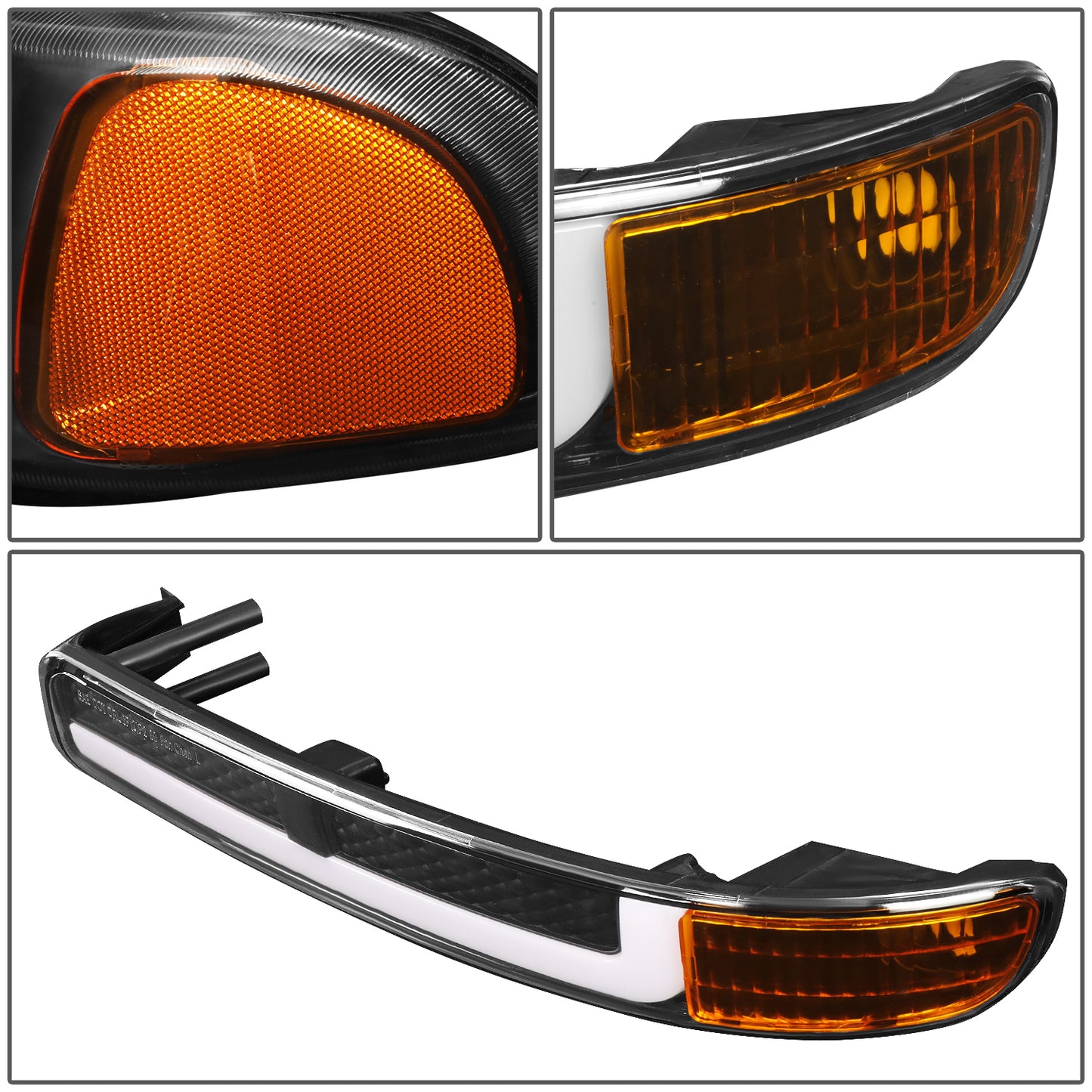 FAROS 99-06 GMC SIERRA 1500, YUKON / 01-06 SIERRA 1500 HD, SIERRA 2500 HD, SIERRA 3500 / 2007 SIERRA 1500, 1500 HD CLASSIC, SIERRA 3500 CLASSIC / 99-04 SIERRA 2500 / 00-06 YUKON XL 1500, YUKON XL 2500 - DOES NOT FIT DENALI, C3 TRIMS - SWITCHBACK LED DRL -