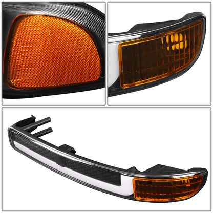 FAROS 99-06 GMC SIERRA 1500, YUKON / 01-06 SIERRA 1500 HD, SIERRA 2500 HD, SIERRA 3500 / 2007 SIERRA 1500, 1500 HD CLASSIC, SIERRA 3500 CLASSIC / 99-04 SIERRA 2500 / 00-06 YUKON XL 1500, YUKON XL 2500 - DOES NOT FIT DENALI, C3 TRIMS - SWITCHBACK LED DRL -