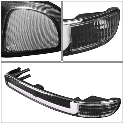 FAROS 99-06 GMC SIERRA 1500, YUKON / 01-06 SIERRA 1500 HD, SIERRA 2500 HD, SIERRA 3500 / 2007 SIERRA 1500, 1500 HD CLASSIC, SIERRA 3500 CLASSIC / 99-04 SIERRA 2500 / 00-06 YUKON XL 1500, YUKON XL 2500 - DOES NOT FIT DENALI, C3 TRIMS - SWITCHBACK LED DRL -