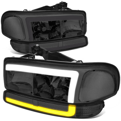 FAROS 99-06 GMC SIERRA 1500, YUKON / 01-06 SIERRA 1500 HD, SIERRA 2500 HD, SIERRA 3500 / 2007 SIERRA 1500, 1500 HD CLASSIC, SIERRA 3500 CLASSIC / 99-04 SIERRA 2500 / 00-06 YUKON XL 1500, YUKON XL 2500 - DOES NOT FIT DENALI, C3 TRIMS - SWITCHBACK LED DRL -