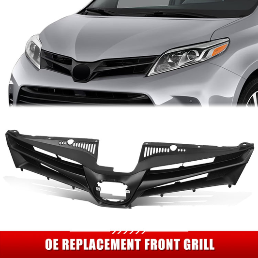 PARRILLA GRILLE - TY SIENA '11-'17/'18-'20/ GRILLE ASS'Y 18-20/ MAT-BLACK W/BLACK MOULDING/ (BASE|CE|L)//PARTS.NO,TO1200432//OEM NO,5310108130