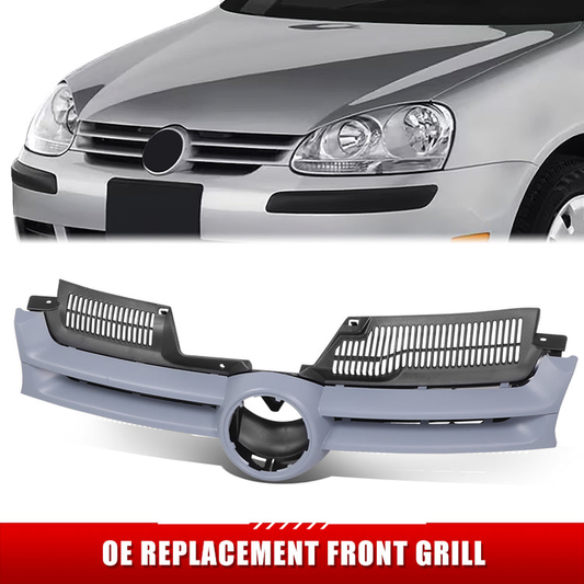 PARRILLA GRILLE - VG GOF 5(V)'04-08/RABBIT 06-09/ GRILLE ASS'Y 06-10/ W/PRIMED GRAY (RABBIT)//PARTS.NO,VW1200136//OEM NO,1K0853651AGRU
