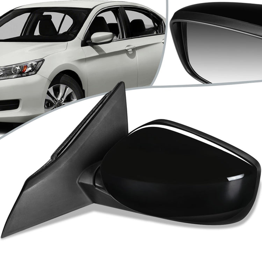 RETROVISOR MIRROR - OEM - 13-17 HONDA ACCORD 2-DOOR - POWERED - TEXTURED - BLACK - LEFT