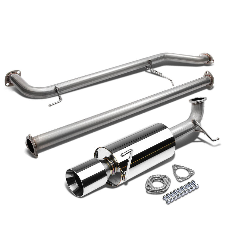 TUBERIA CATBACK CATBACK - 98-02 HONDA ACCORD 98-02 4CYL - SINGLE ROLLED TIP - STAINLESS STEEL