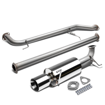 TUBERIA CATBACK CATBACK - 98-02 HONDA ACCORD 98-02 4CYL - SINGLE ROLLED TIP - STAINLESS STEEL
