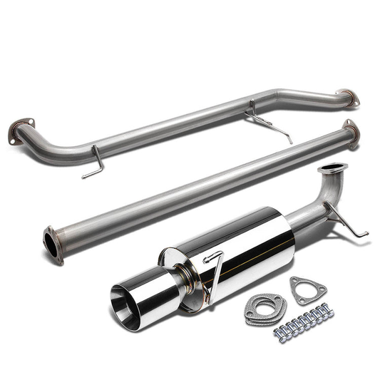 TUBERIA CATBACK CATBACK - 98-02 HONDA ACCORD 98-02 4CYL - SINGLE ROLLED TIP - STAINLESS STEEL