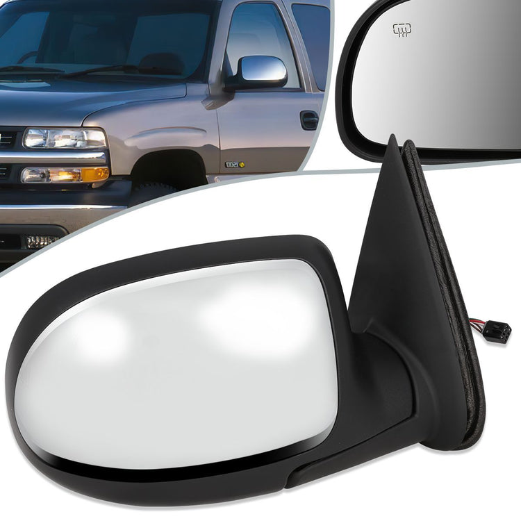 RETROVISOR MIRROR - OEM - 99-02 CHEVY SILVERADO 1500 , 2500 , 3500 / 00-02 CHEVY TAHOE / 00-02 CHEVY SUBURBAN 1500 2500 / 99-02 GMC SIERRA 1500 , 2500 , 3500 / 00-02 GMC YUKON - POLISHED - CHROME - RIGHT