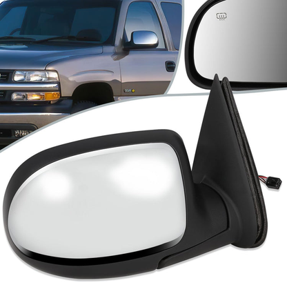 RETROVISOR MIRROR - OEM - 99-02 CHEVY SILVERADO 1500 , 2500 , 3500 / 00-02 CHEVY TAHOE / 00-02 CHEVY SUBURBAN 1500 2500 / 99-02 GMC SIERRA 1500 , 2500 , 3500 / 00-02 GMC YUKON - POLISHED - CHROME - RIGHT